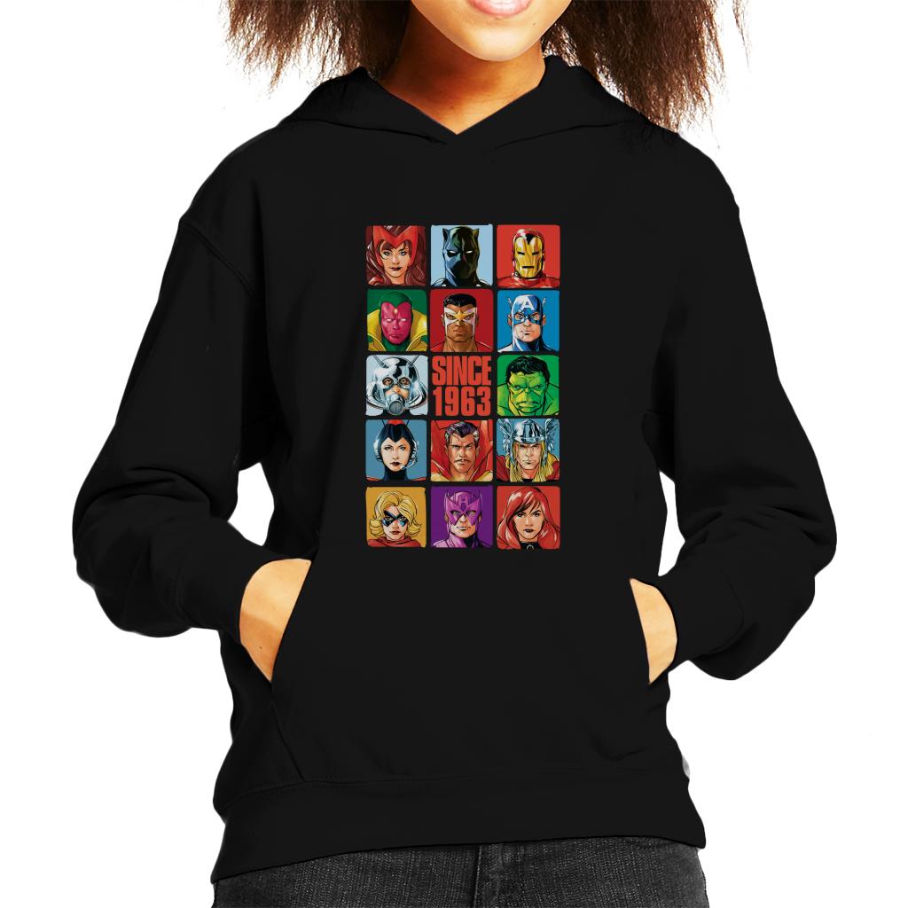 Marvel Avengers Headshot Tiles Since 1963 Kid's Hooded product image 1