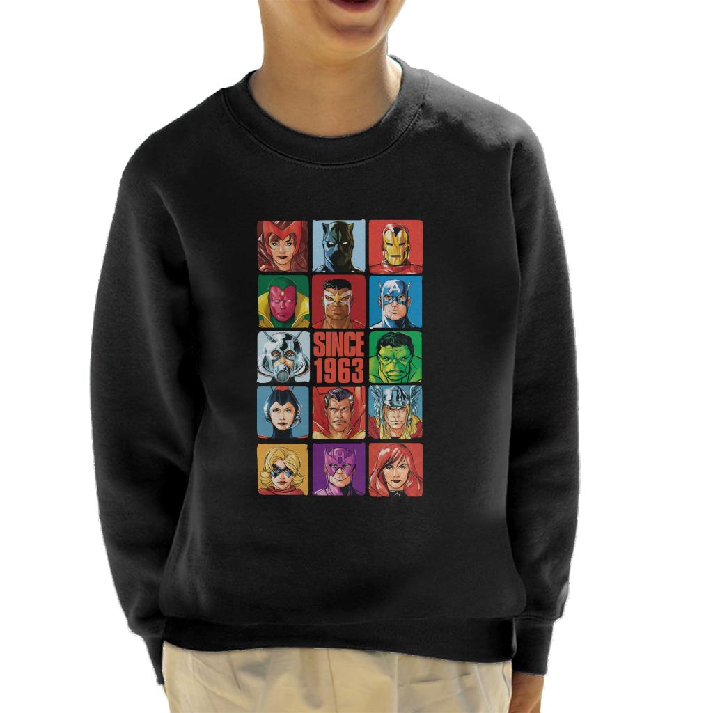 Marvel Avengers Headshot Tiles Since 1963 Kid's Sweatshirt product image 1
