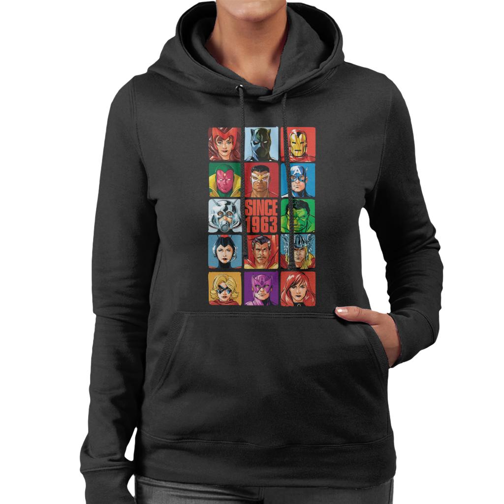 Marvel Avengers Headshot Tiles Since 1963 Women's Hooded product image 1