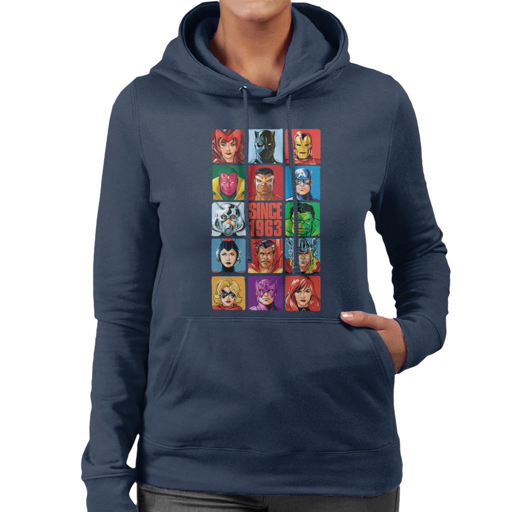 Marvel Avengers Headshot Tiles Since 1963 Women's Hooded product image 6