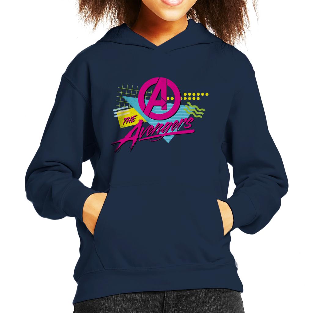 Marvel The Avengers Retro Distressed 80s Style Kid's Hooded product image 1