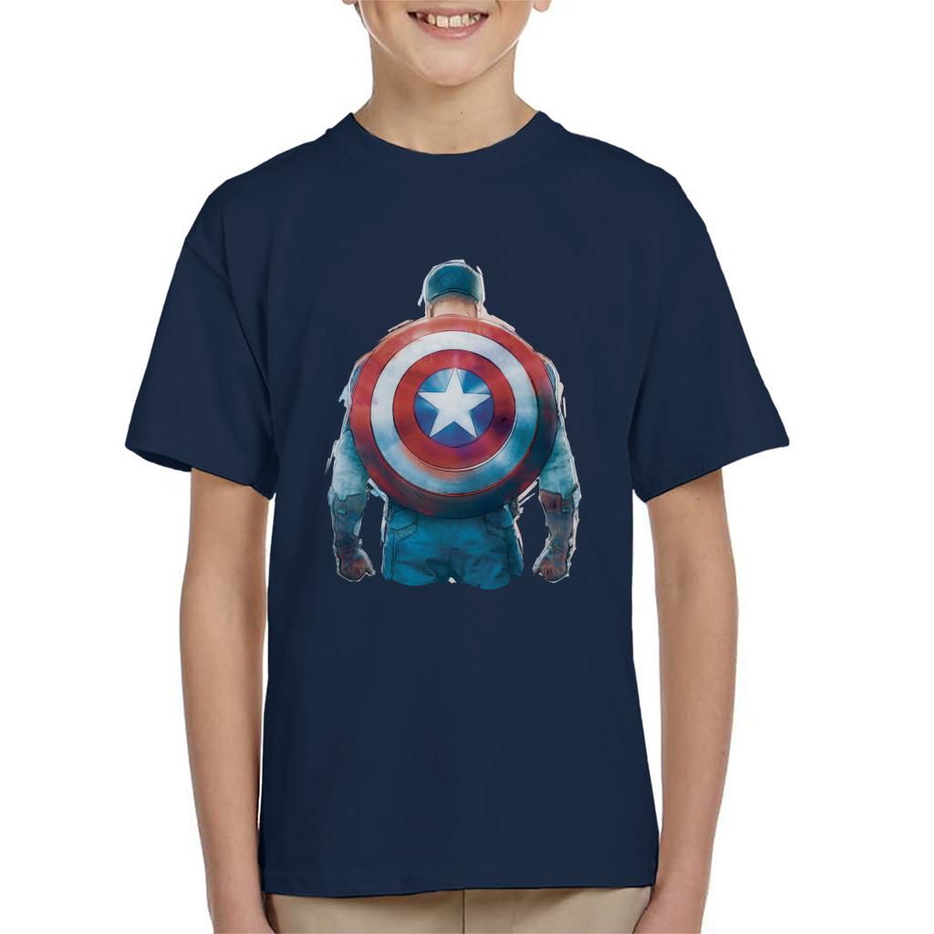 Marvel Captain America Sketch Style Shield Back Kid's product image 6