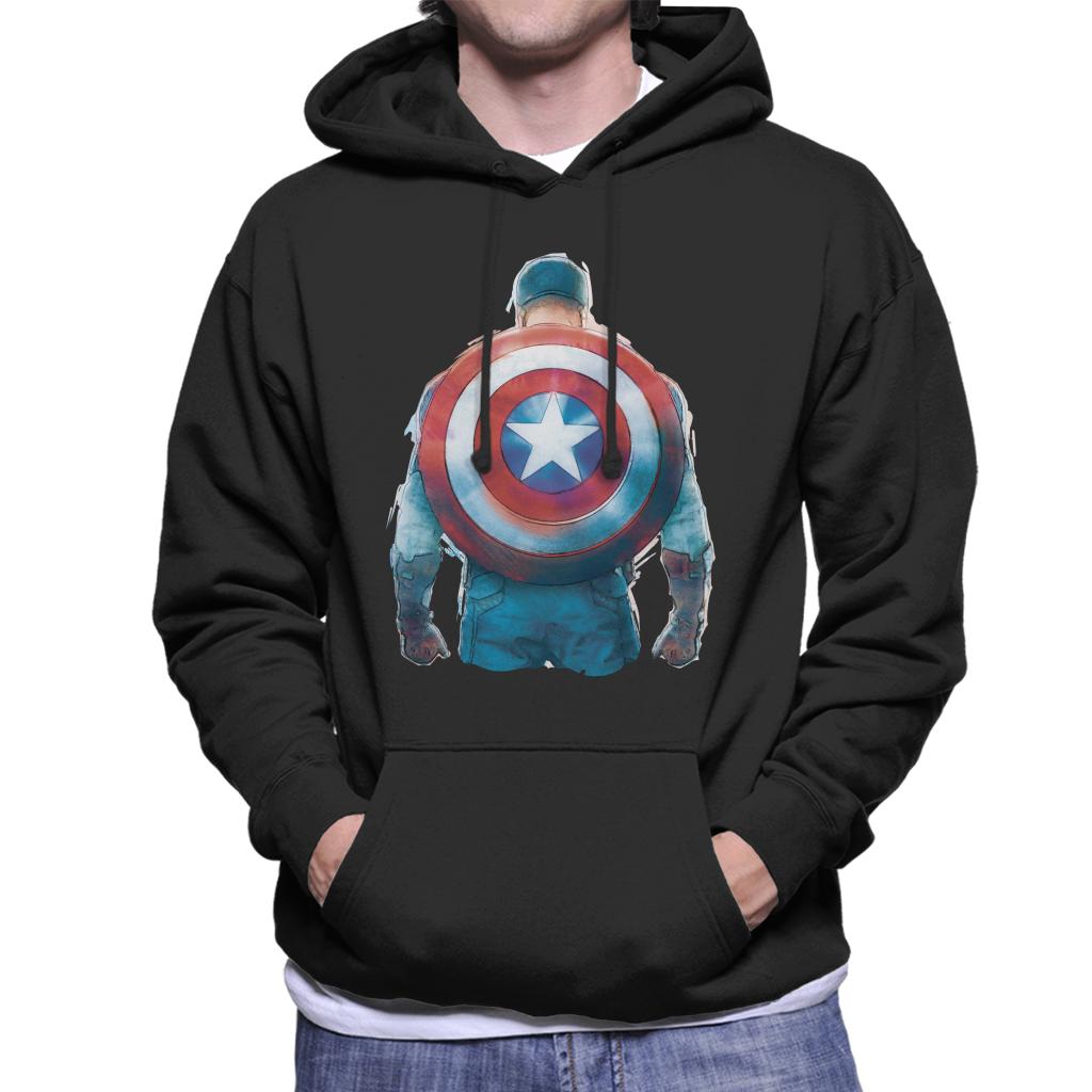 Marvel Captain America Sketch Style Shield Back Men's product image 1