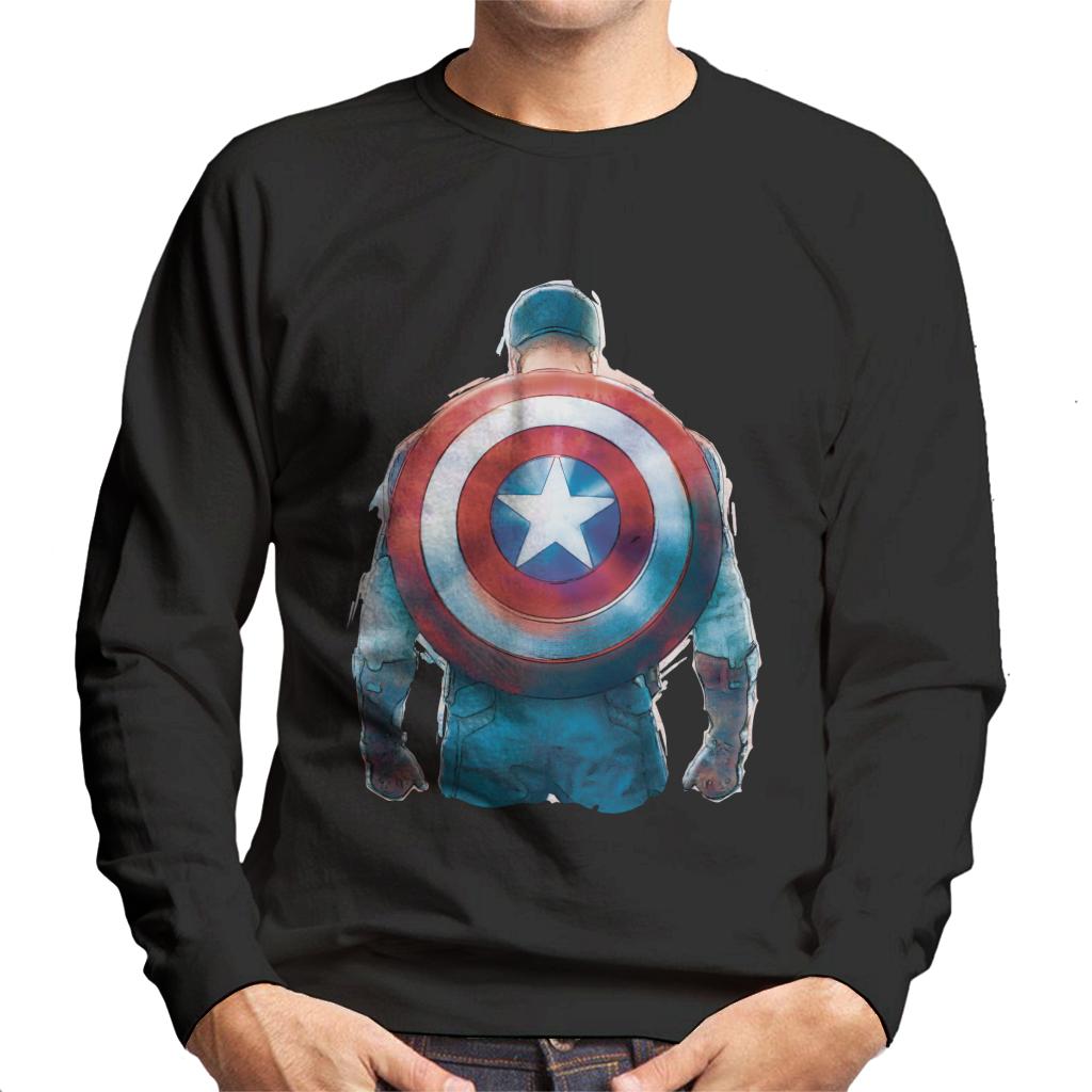 Marvel Captain America Sketch Style Shield Back Men's product image 1