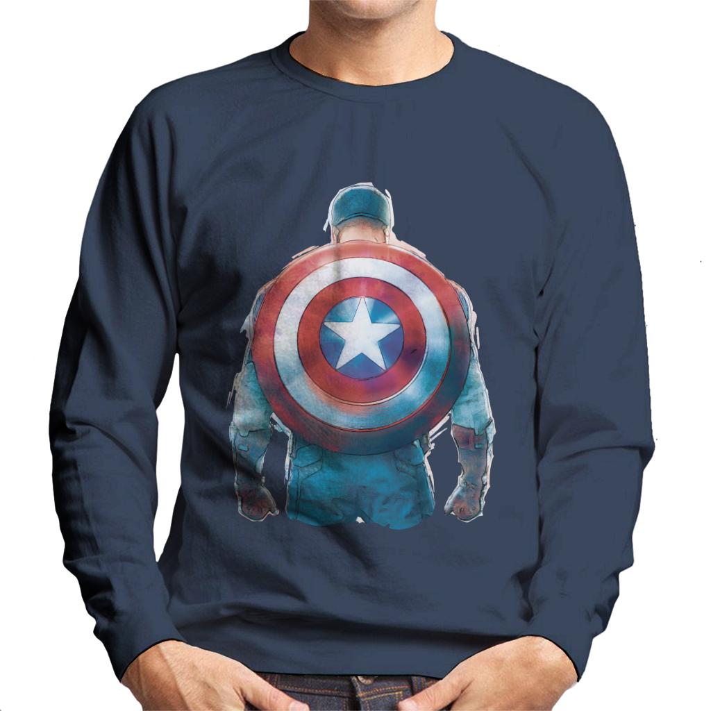 Marvel Captain America Sketch Style Shield Back Men's product image 6