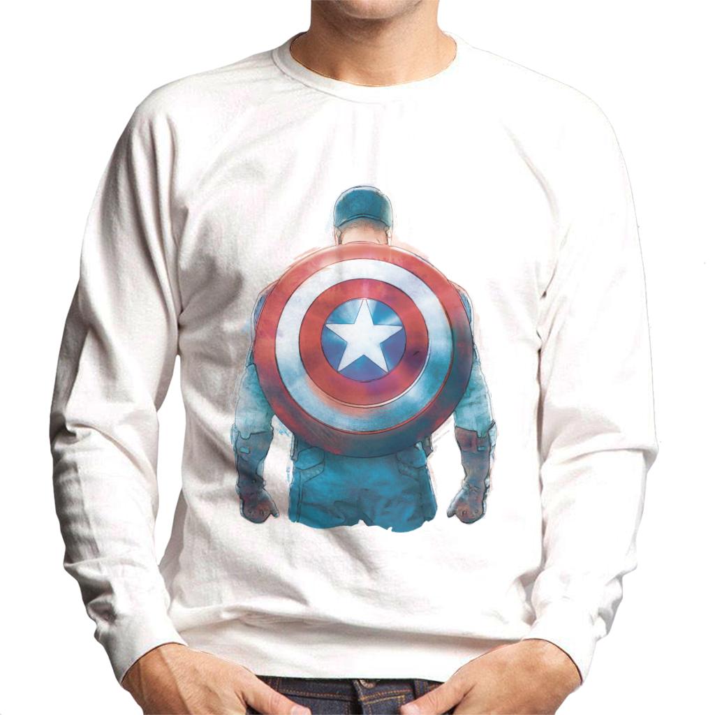 Marvel Captain America Sketch Style Shield Back Men's product image 4