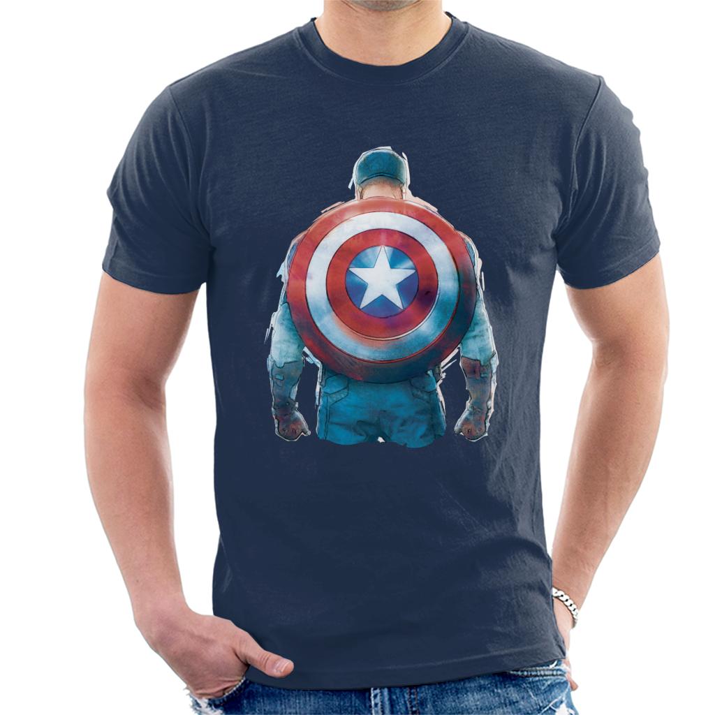 Marvel Captain America Sketch Style Shield Back Men's product image 6