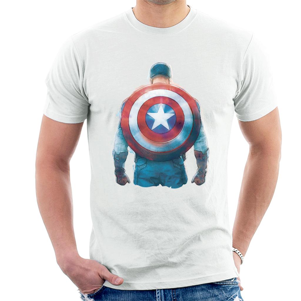 Marvel Captain America Sketch Style Shield Back Men's product image 4