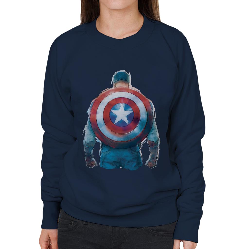 Marvel Captain America Sketch Style Shield Back Women's product image 6
