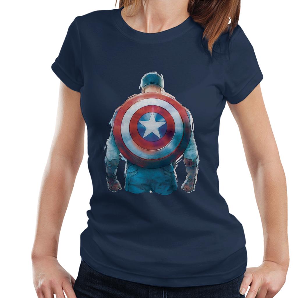 Marvel Captain America Sketch Style Shield Back Women's product image 6