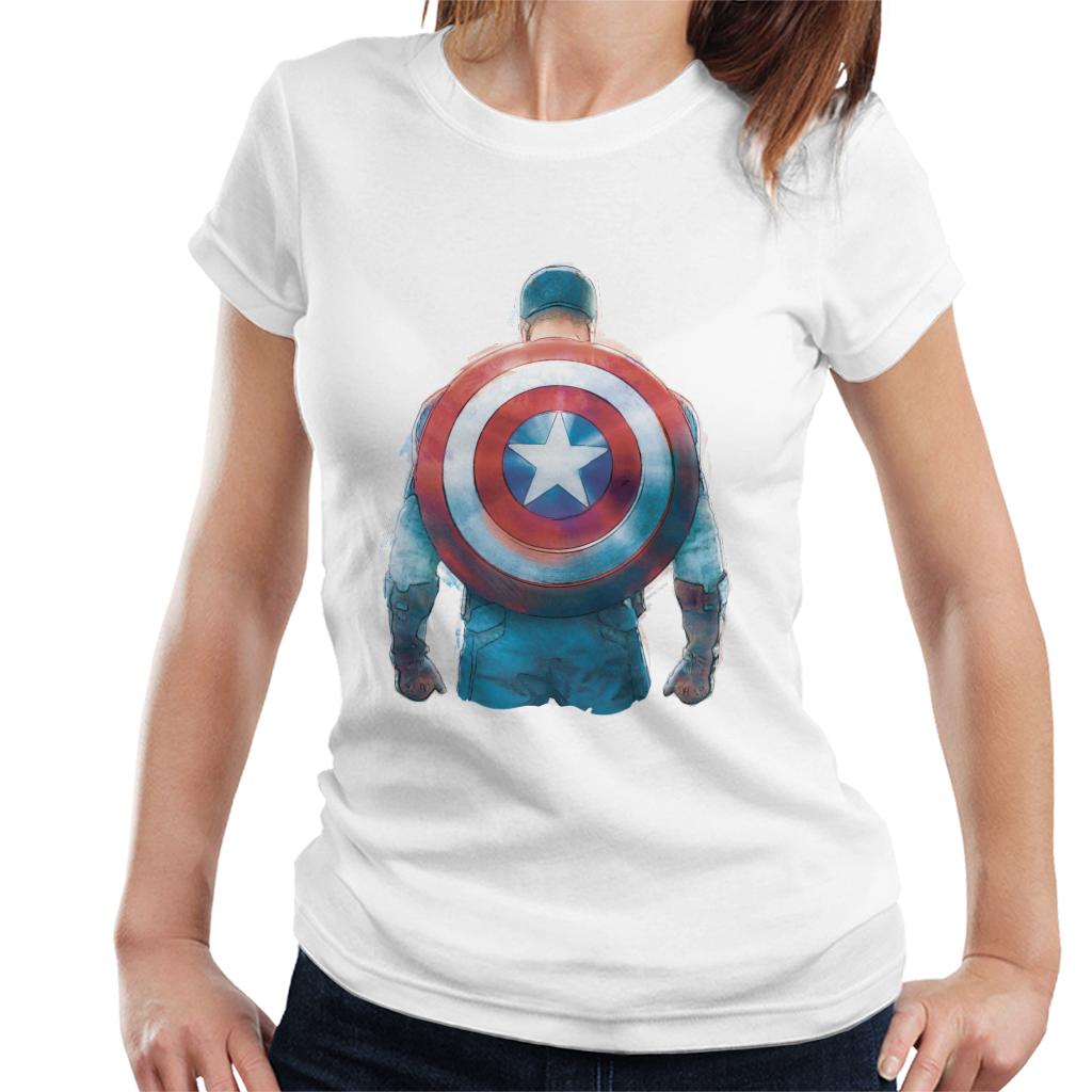 Marvel Captain America Sketch Style Shield Back Women's product image 4