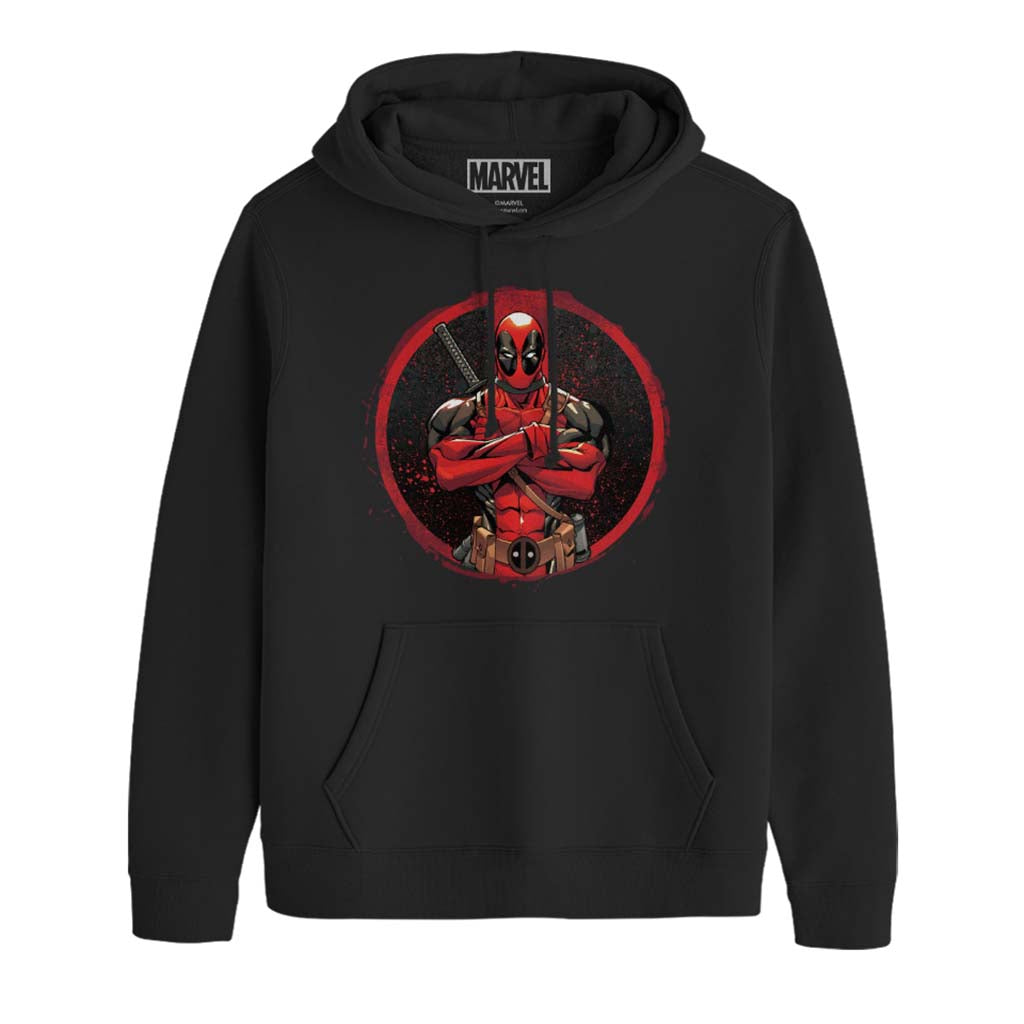 Marvel Deadpool Blood Splatter Arms Folded Men's Hooded product image 1