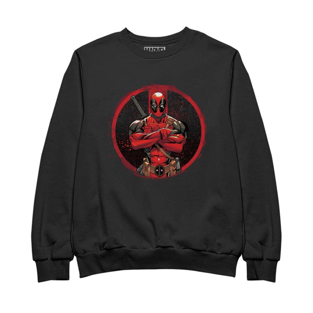 Marvel Deadpool Blood Splatter Arms Folded Men's Sweatshirt product image 1