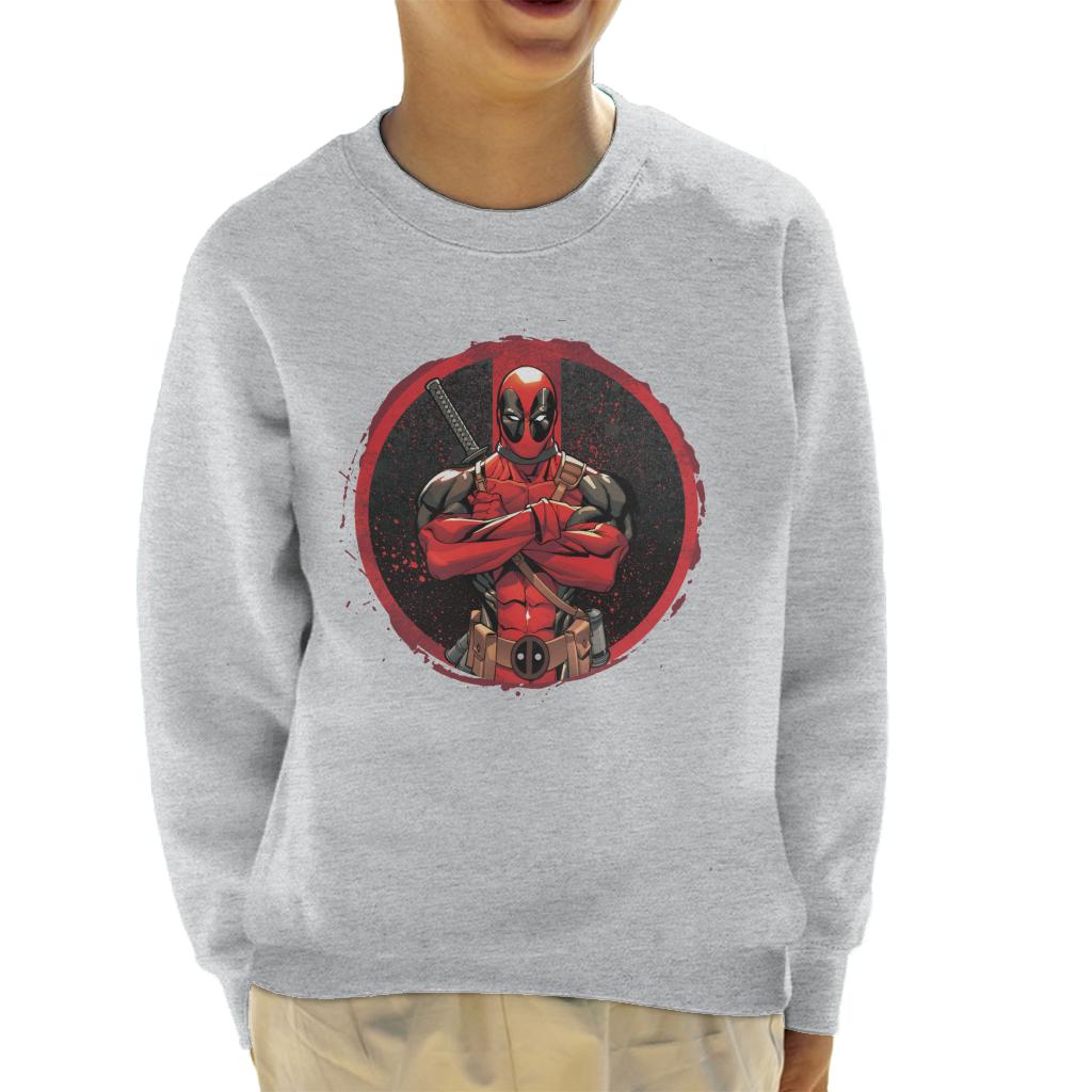Marvel Deadpool Blood Splatter Arms Folded Kid's Sweatshirt product image 4