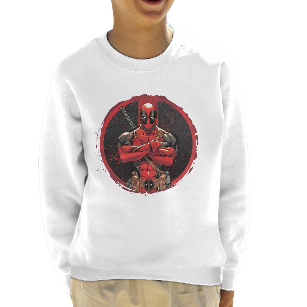 Marvel Deadpool Blood Splatter Arms Folded Kid's Sweatshirt product image 6