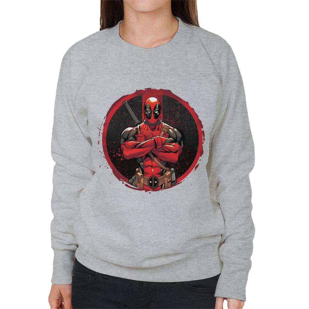 Marvel Deadpool Blood Splatter Arms Folded Women's product image 4