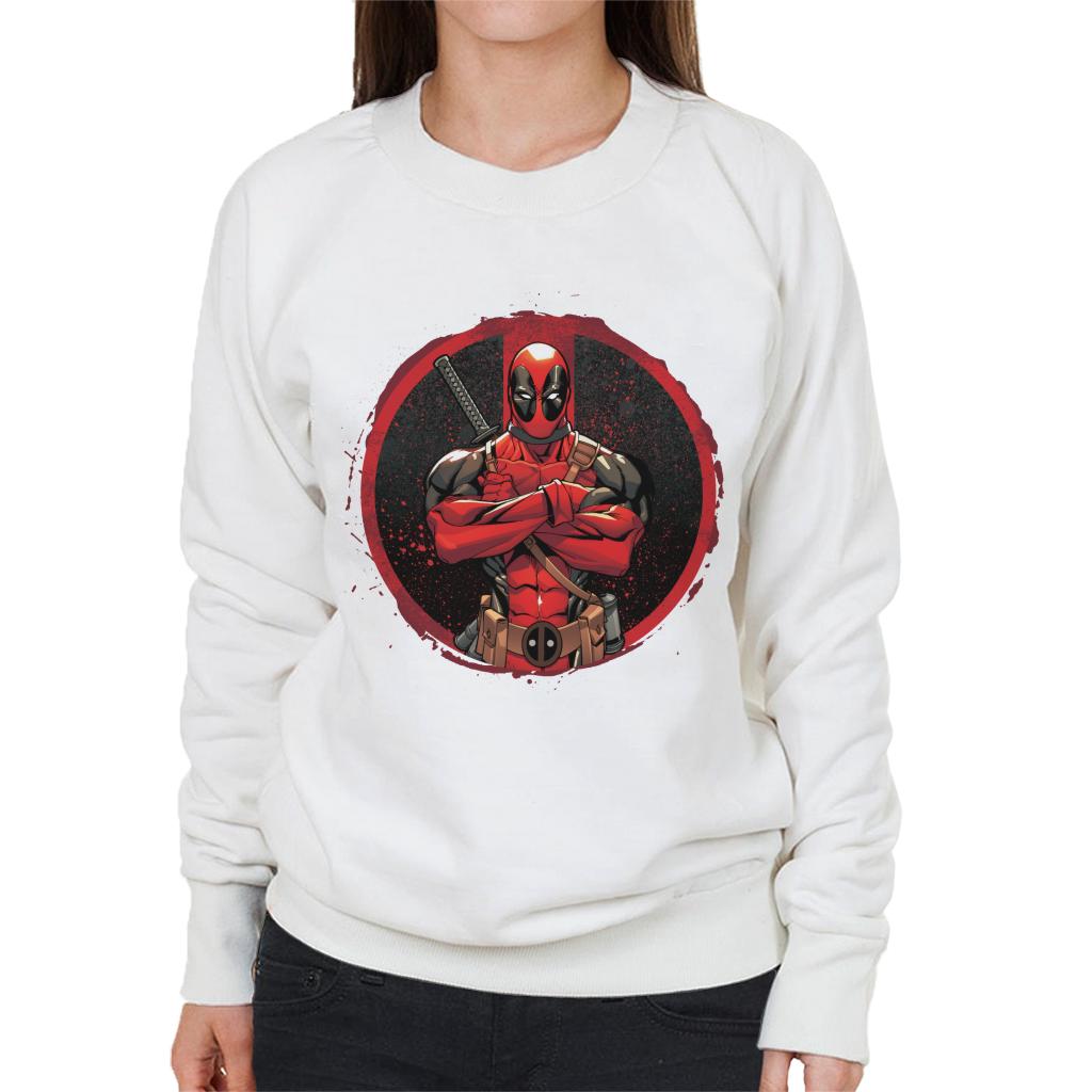 Marvel Deadpool Blood Splatter Arms Folded Women's product image 6