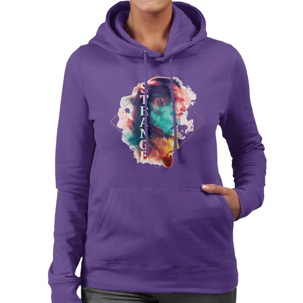 Marvel Doctor Strange Abstract Face Montage Women's Hooded product image 6