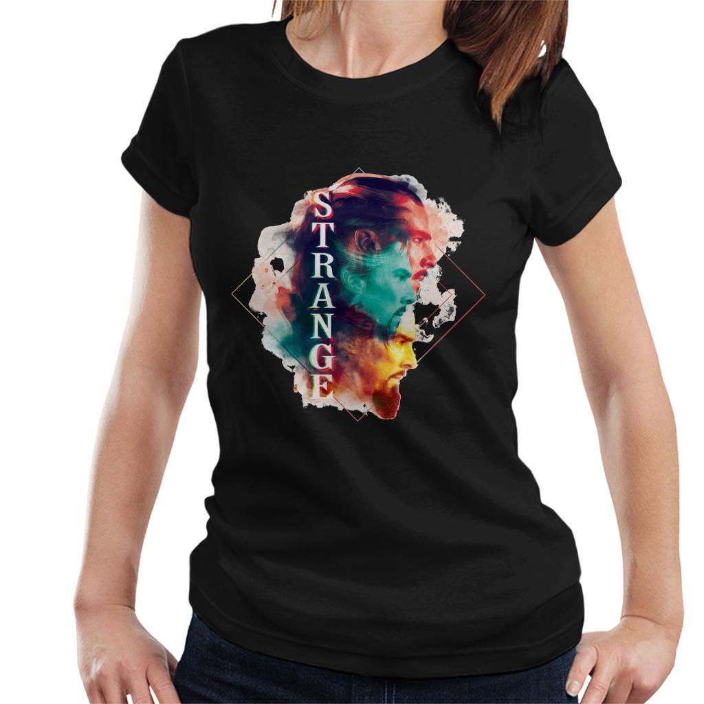 Marvel Doctor Strange Abstract Face Montage Women's T-Shirt product image 1