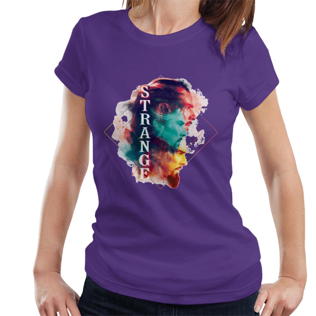 Marvel Doctor Strange Abstract Face Montage Women's T-Shirt product image 6