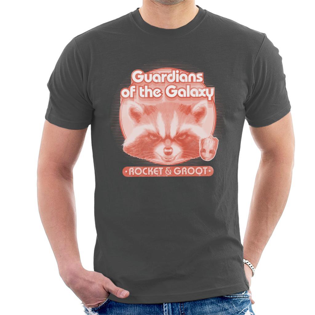 Marvel Guardians Of The Galaxy Rocket And Groot Retro Men's product image 4