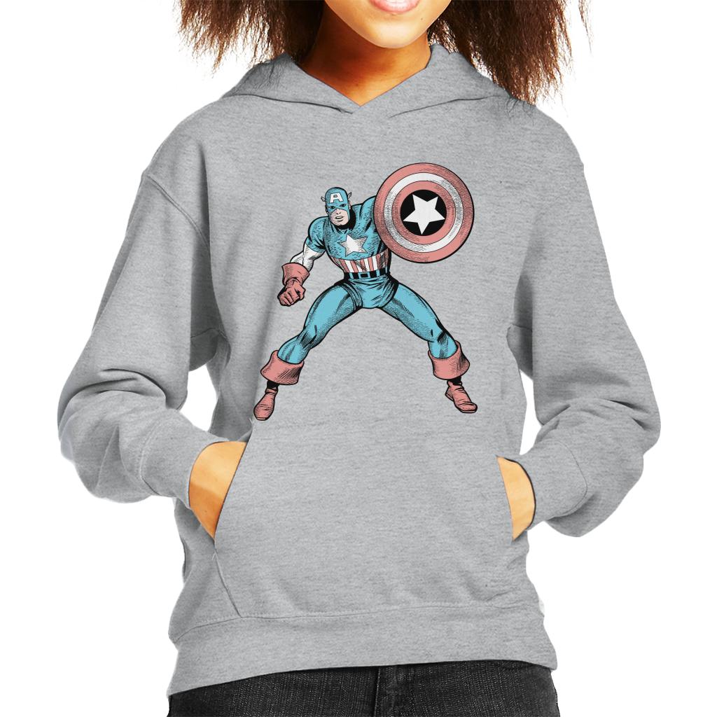 Marvel Comic Captain America Shield Pose Kid's Hooded product image 1