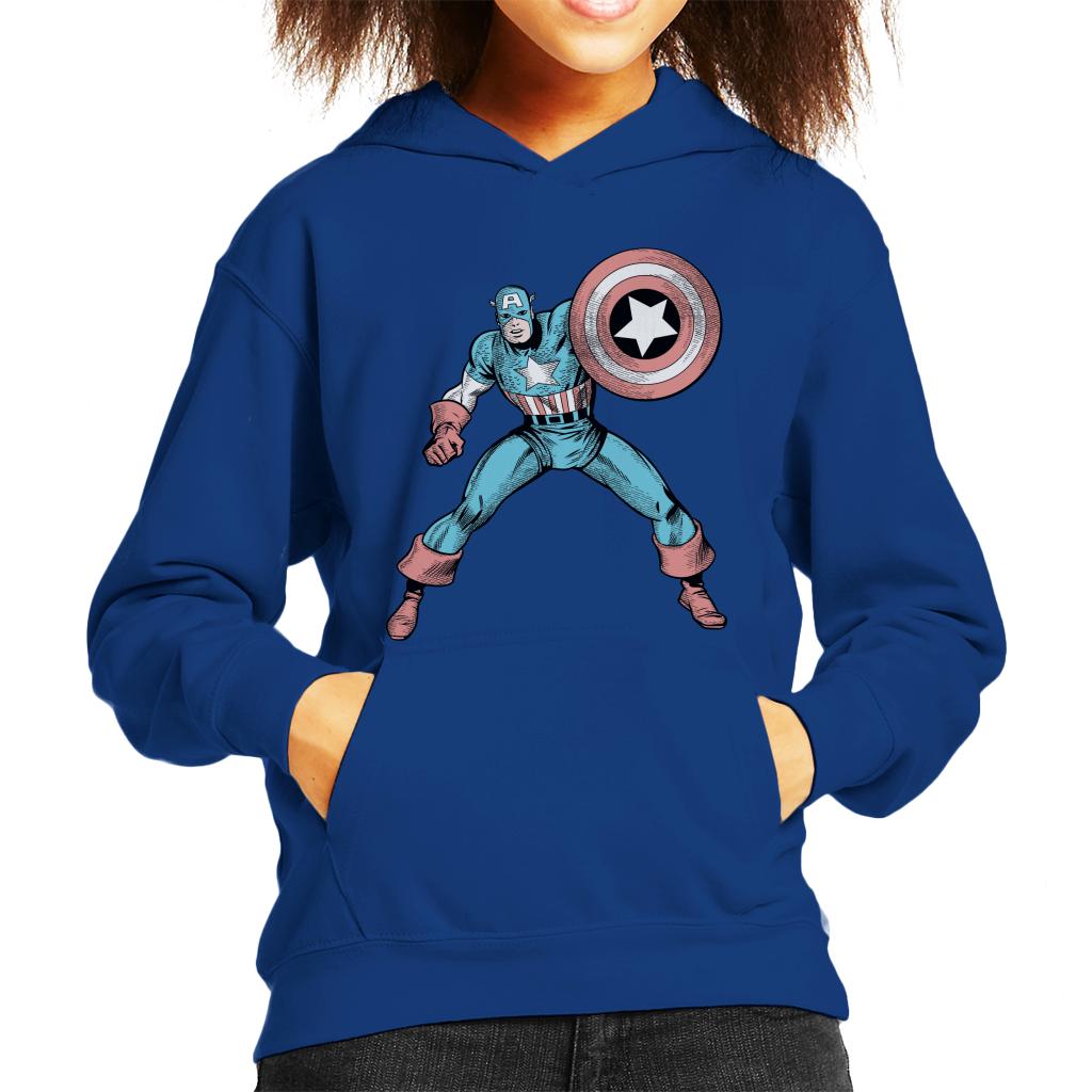 Marvel Comic Captain America Shield Pose Kid's Hooded product image 4