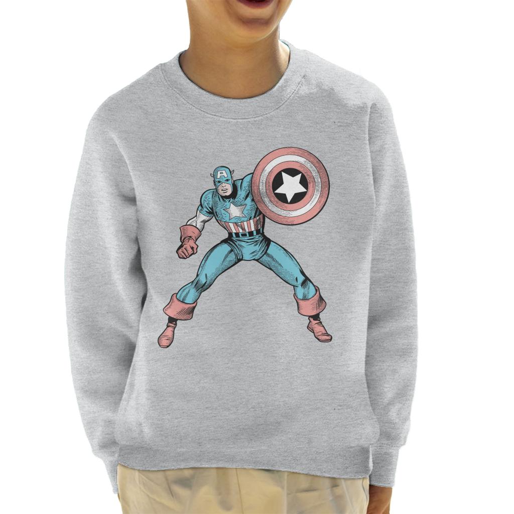 Marvel Comic Captain America Shield Pose Kid's Sweatshirt product image 1