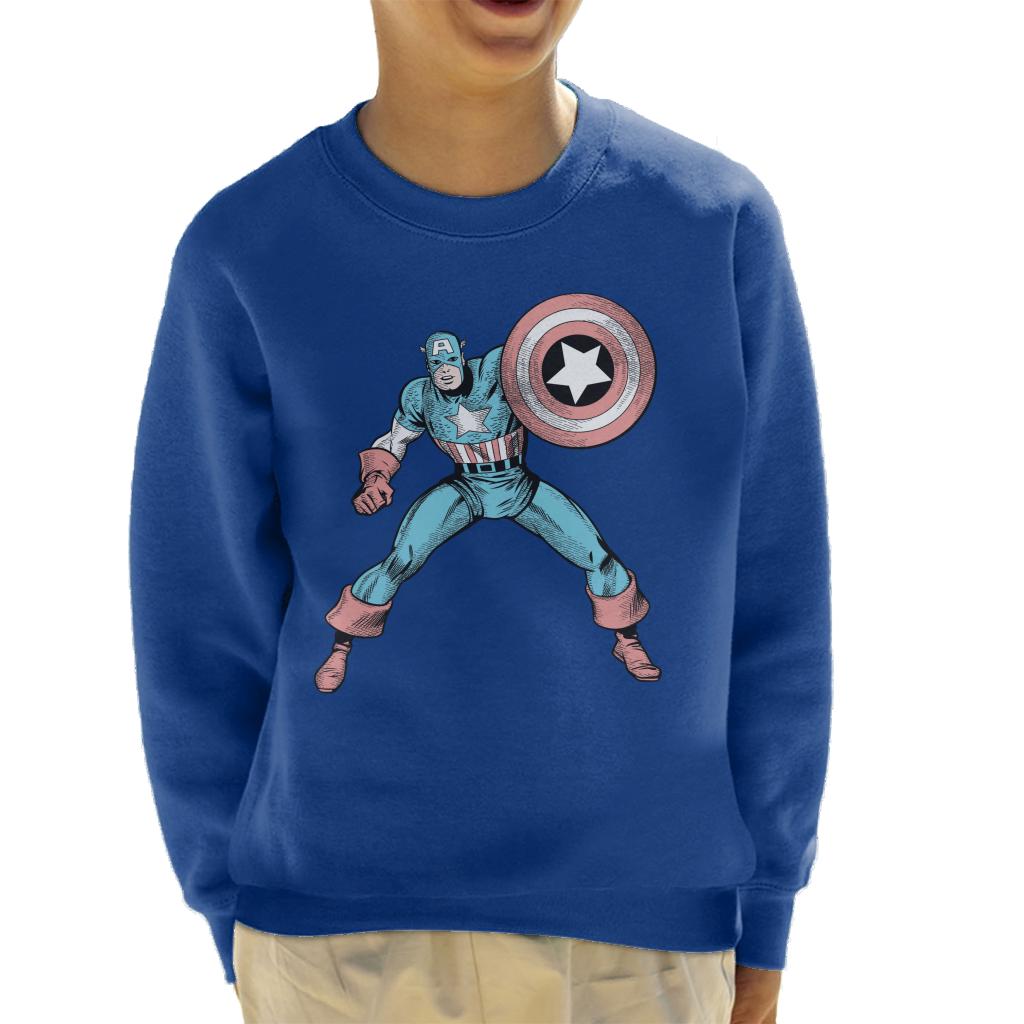 Marvel Comic Captain America Shield Pose Kid's Sweatshirt product image 4