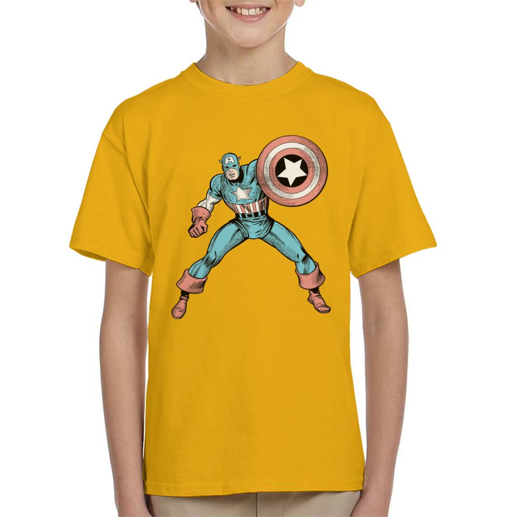 Marvel Comic Captain America Shield Pose Kid's T-Shirt product image 6