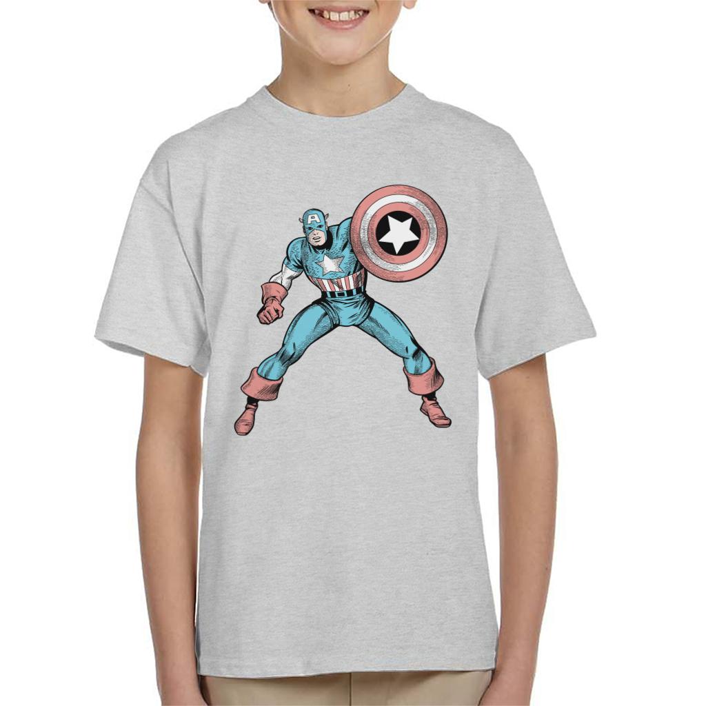 Marvel Comic Captain America Shield Pose Kid's T-Shirt product image 1