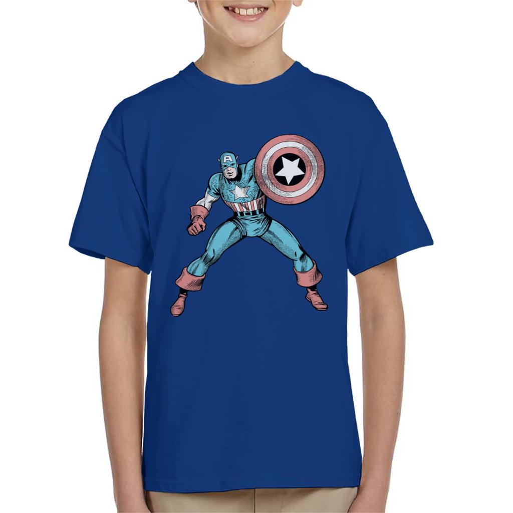 Marvel Comic Captain America Shield Pose Kid's T-Shirt product image 4