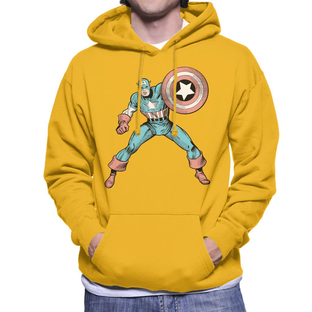 Marvel Comic Captain America Shield Pose Men's Hooded product image 6