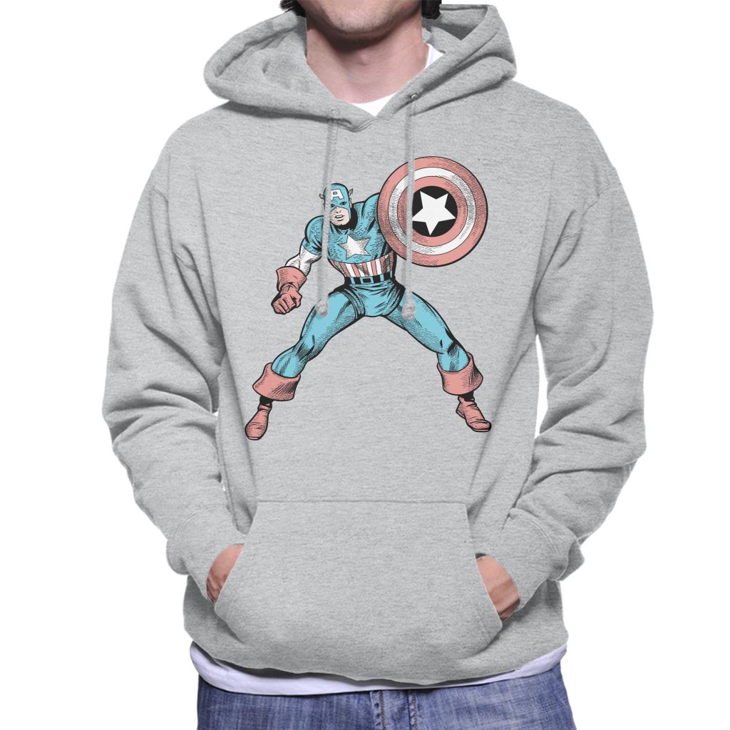 Marvel Comic Captain America Shield Pose Men's Hooded product image 1