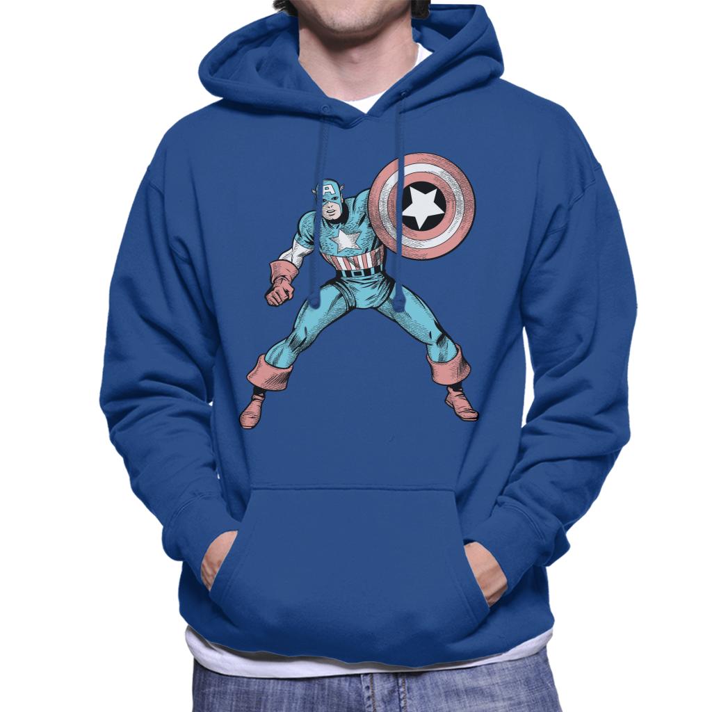 Marvel Comic Captain America Shield Pose Men's Hooded product image 4