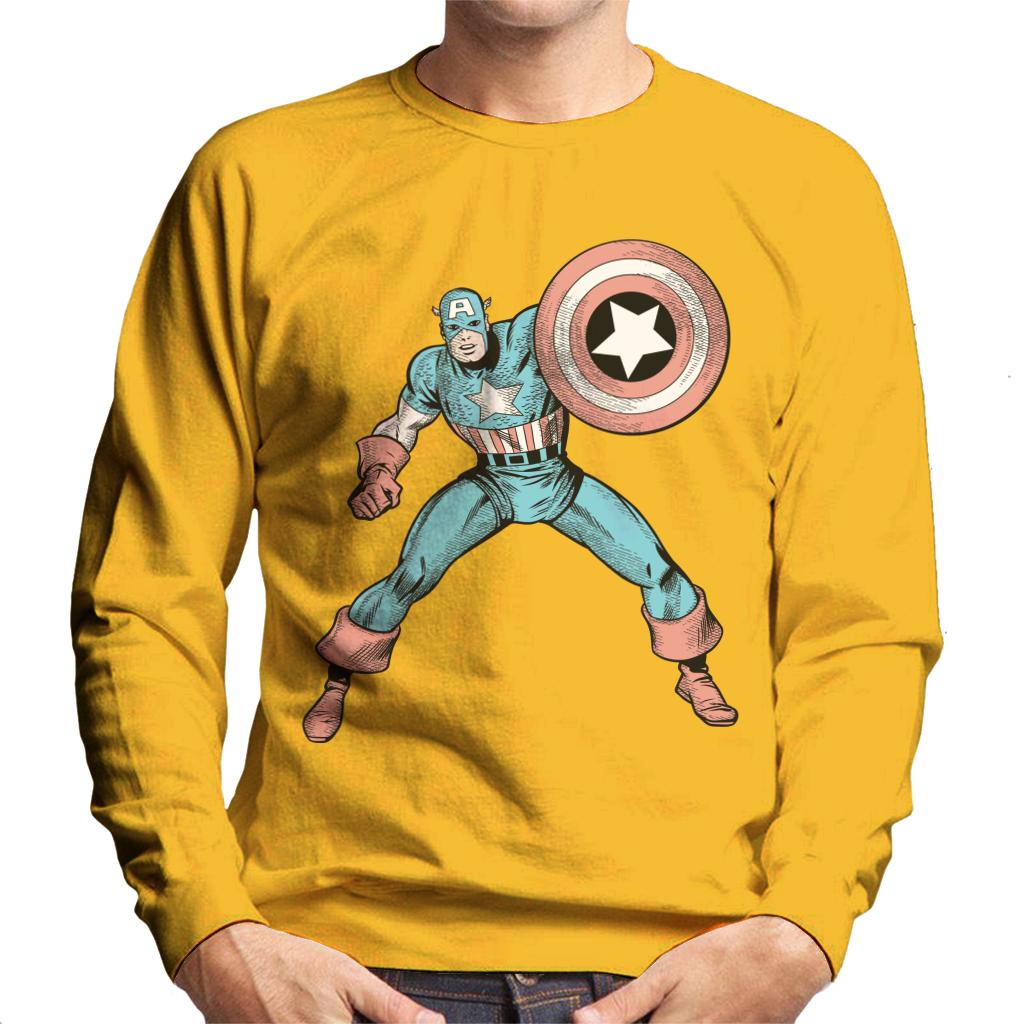 Marvel Comic Captain America Shield Pose Men's Sweatshirt product image 6