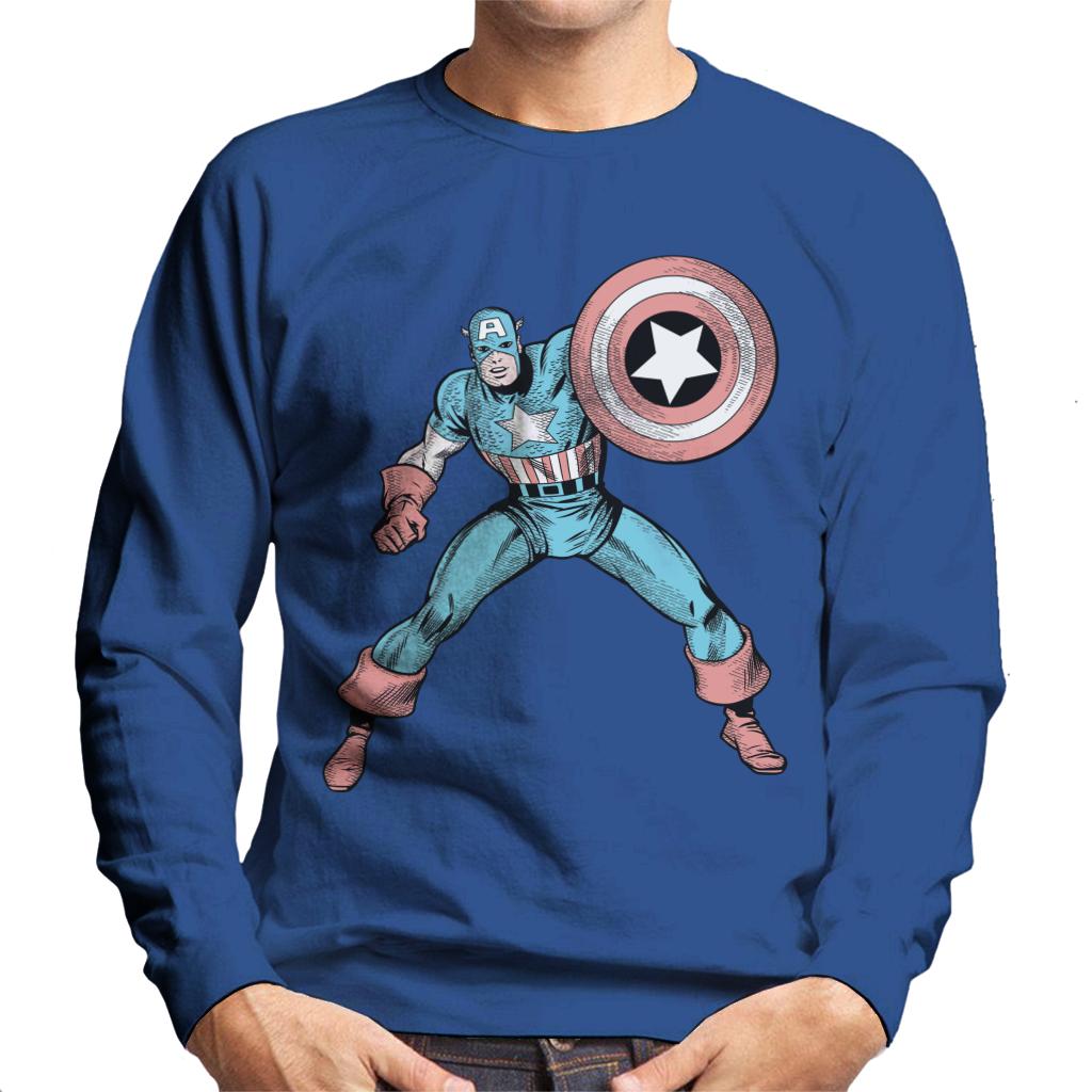Marvel Comic Captain America Shield Pose Men's Sweatshirt product image 4