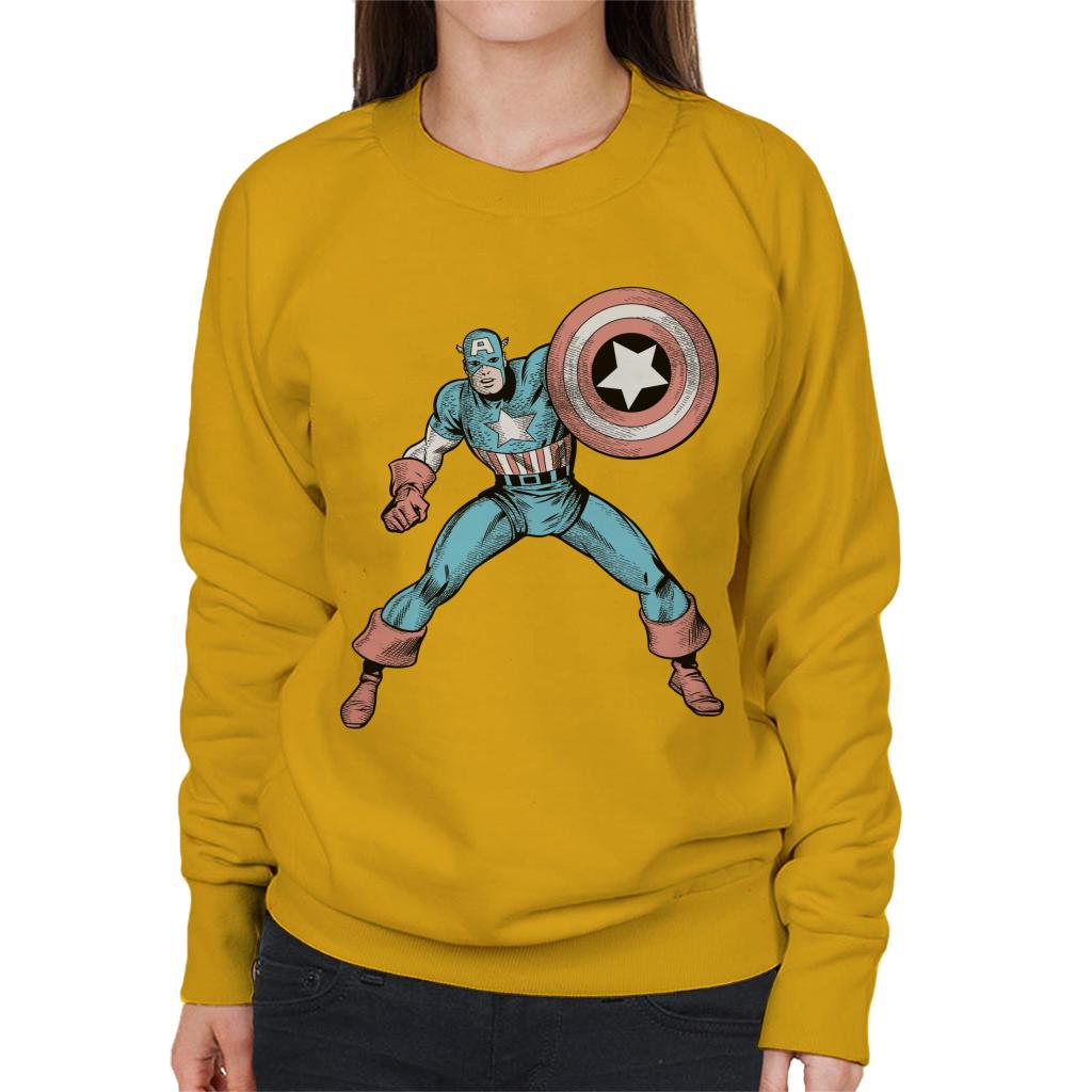 Marvel Comic Captain America Shield Pose Women's Sweatshirt product image 6