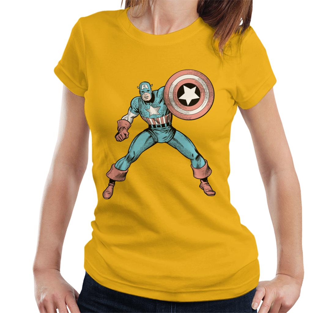 Marvel Comic Captain America Shield Pose Women's T-Shirt product image 6