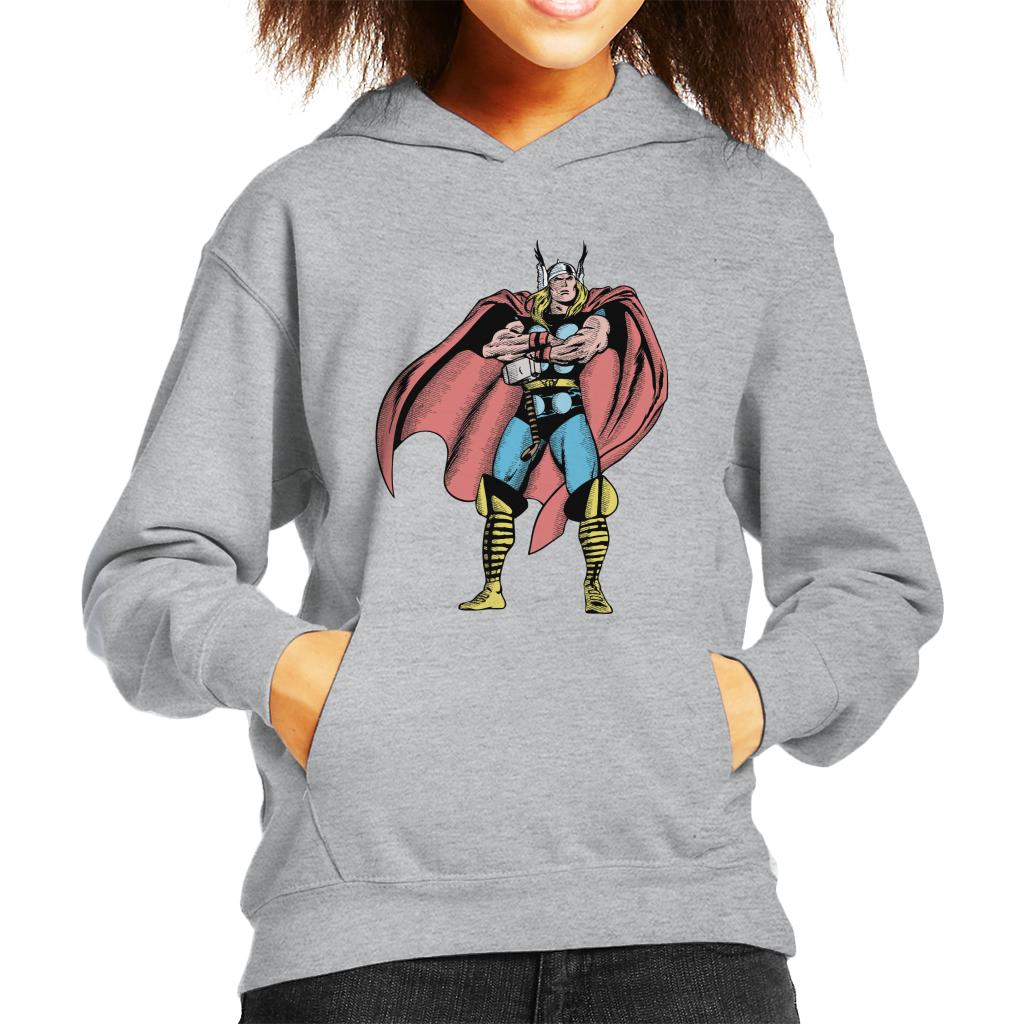 Marvel Comic Thor Arms Folded Pose Kid's Hooded Sweatshirt product image 1
