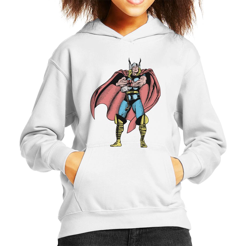 Marvel Comic Thor Arms Folded Pose Kid's Hooded Sweatshirt product image 6