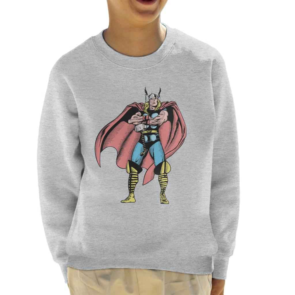 Marvel Comic Thor Arms Folded Pose Kid's Sweatshirt product image 1