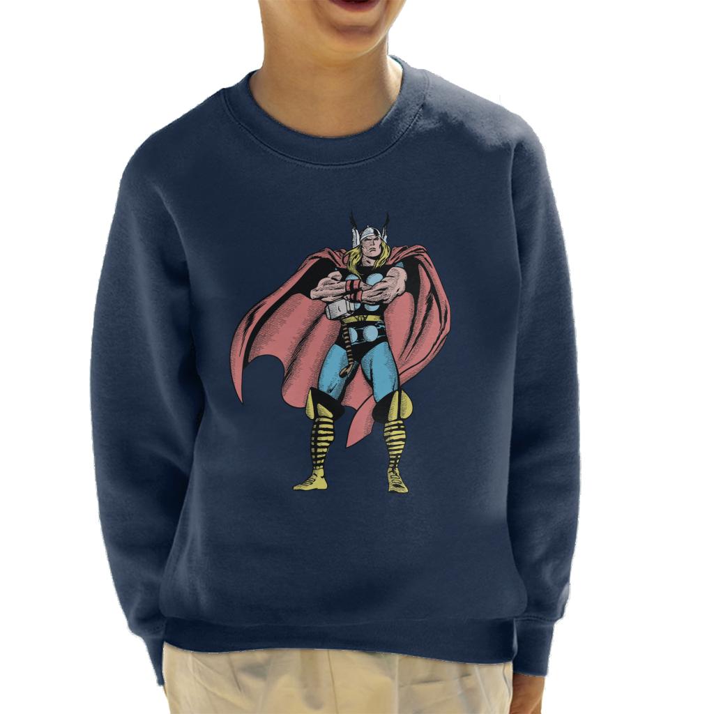 Marvel Comic Thor Arms Folded Pose Kid's Sweatshirt product image 4