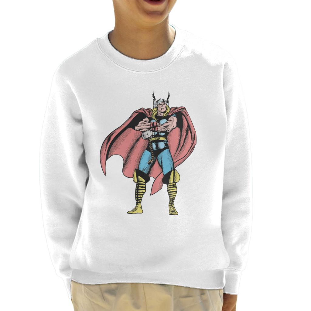 Marvel Comic Thor Arms Folded Pose Kid's Sweatshirt product image 6