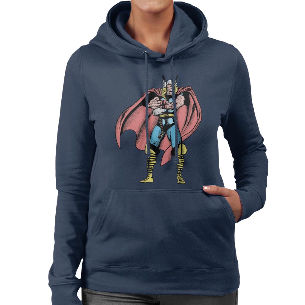 Marvel Comic Thor Arms Folded Pose Women's Hooded Sweatshirt product image 6