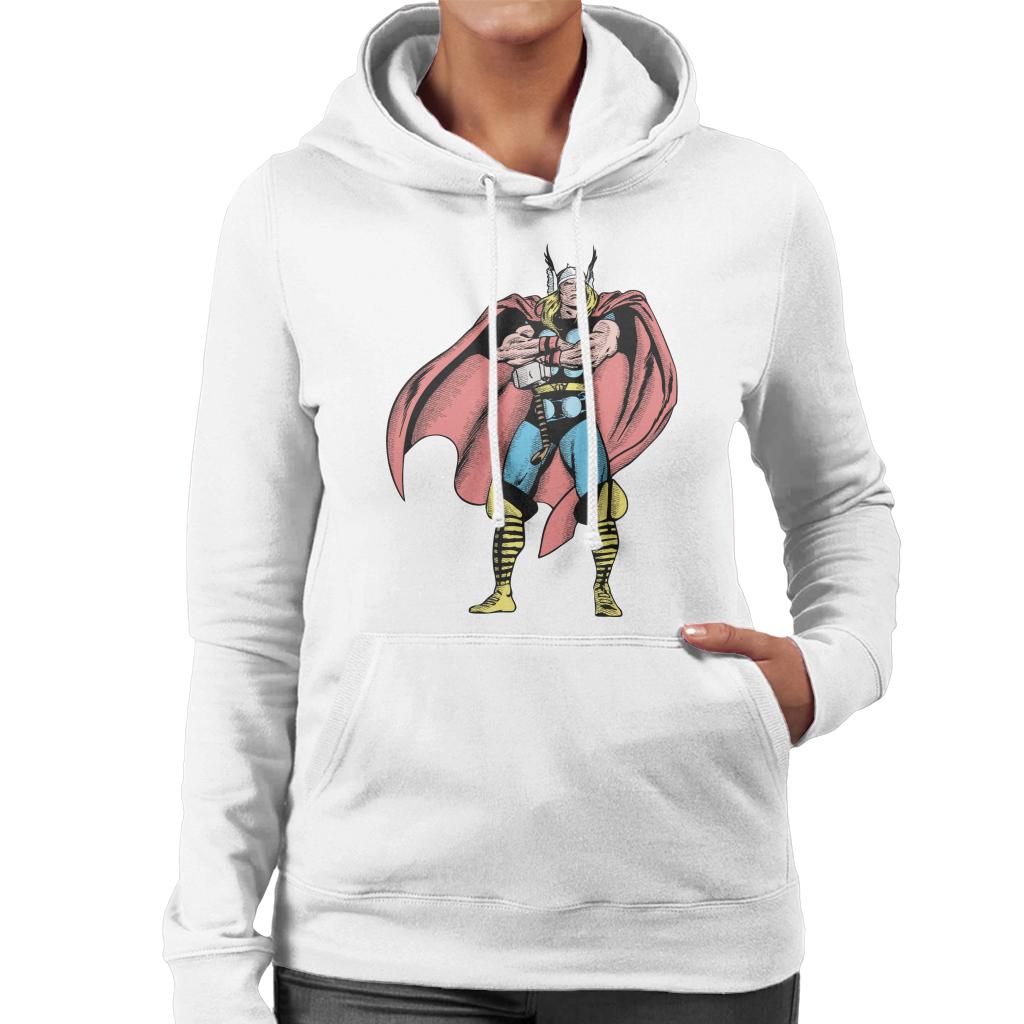Marvel Comic Thor Arms Folded Pose Women's Hooded Sweatshirt product image 4