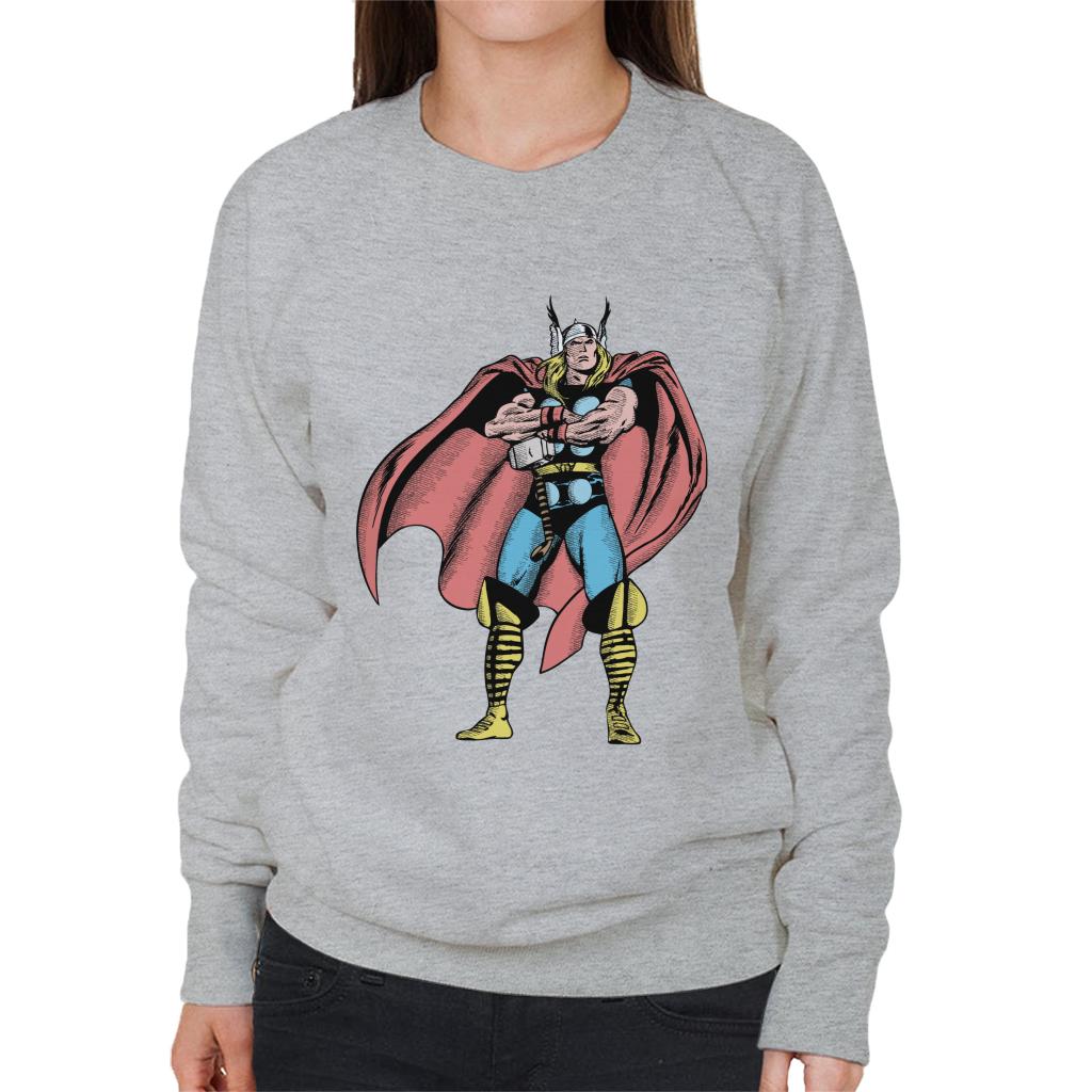 Marvel Comic Thor Arms Folded Pose Women's Sweatshirt product image 1