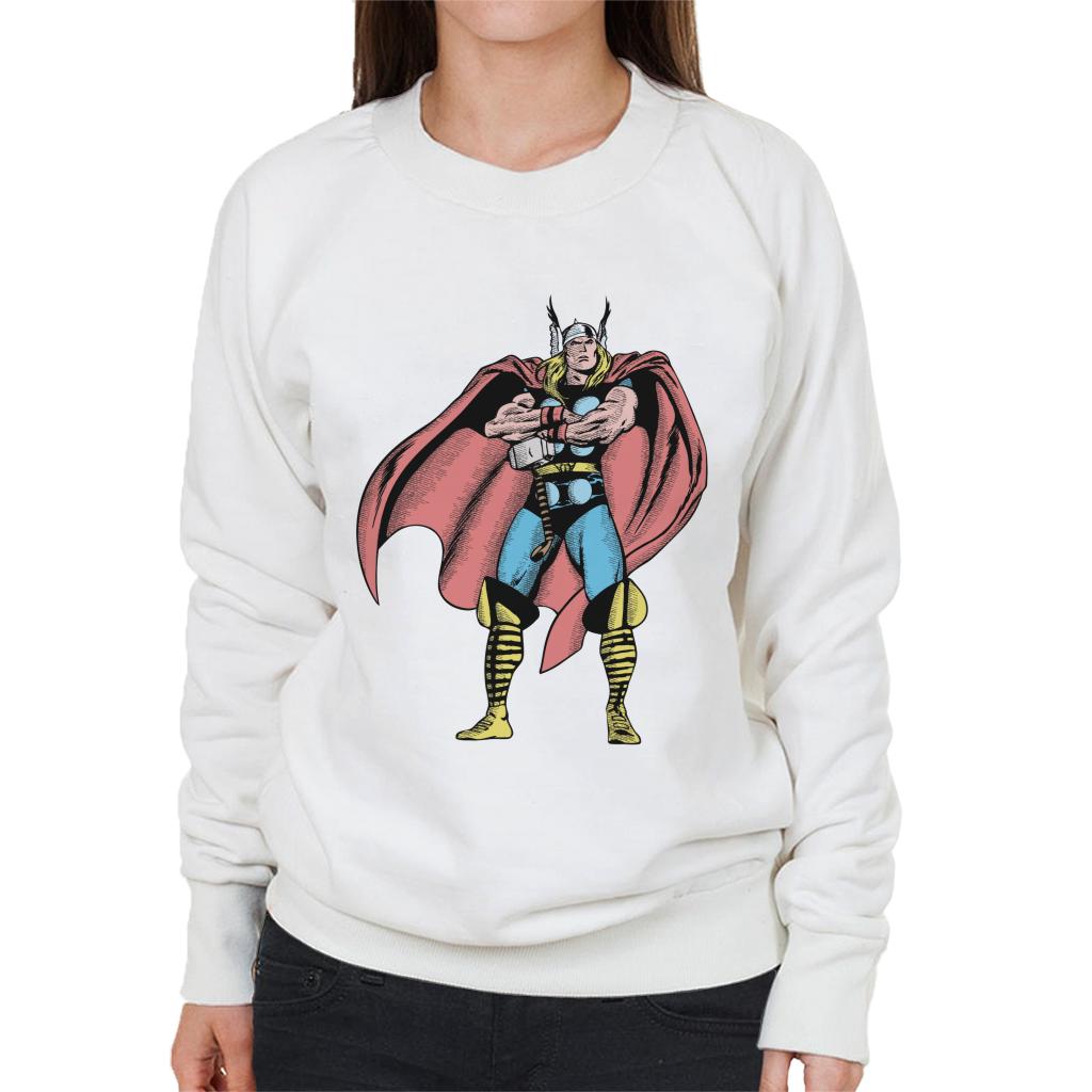 Marvel Comic Thor Arms Folded Pose Women's Sweatshirt product image 4