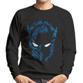 Marvel Mask Text Outline Black Panther Men's Sweatshirt product image 1