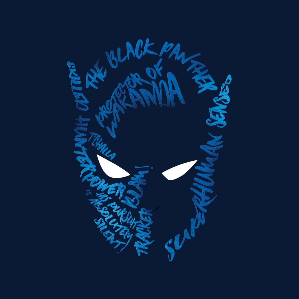 Marvel Mask Text Outline Black Panther Women's T-Shirt product image 5